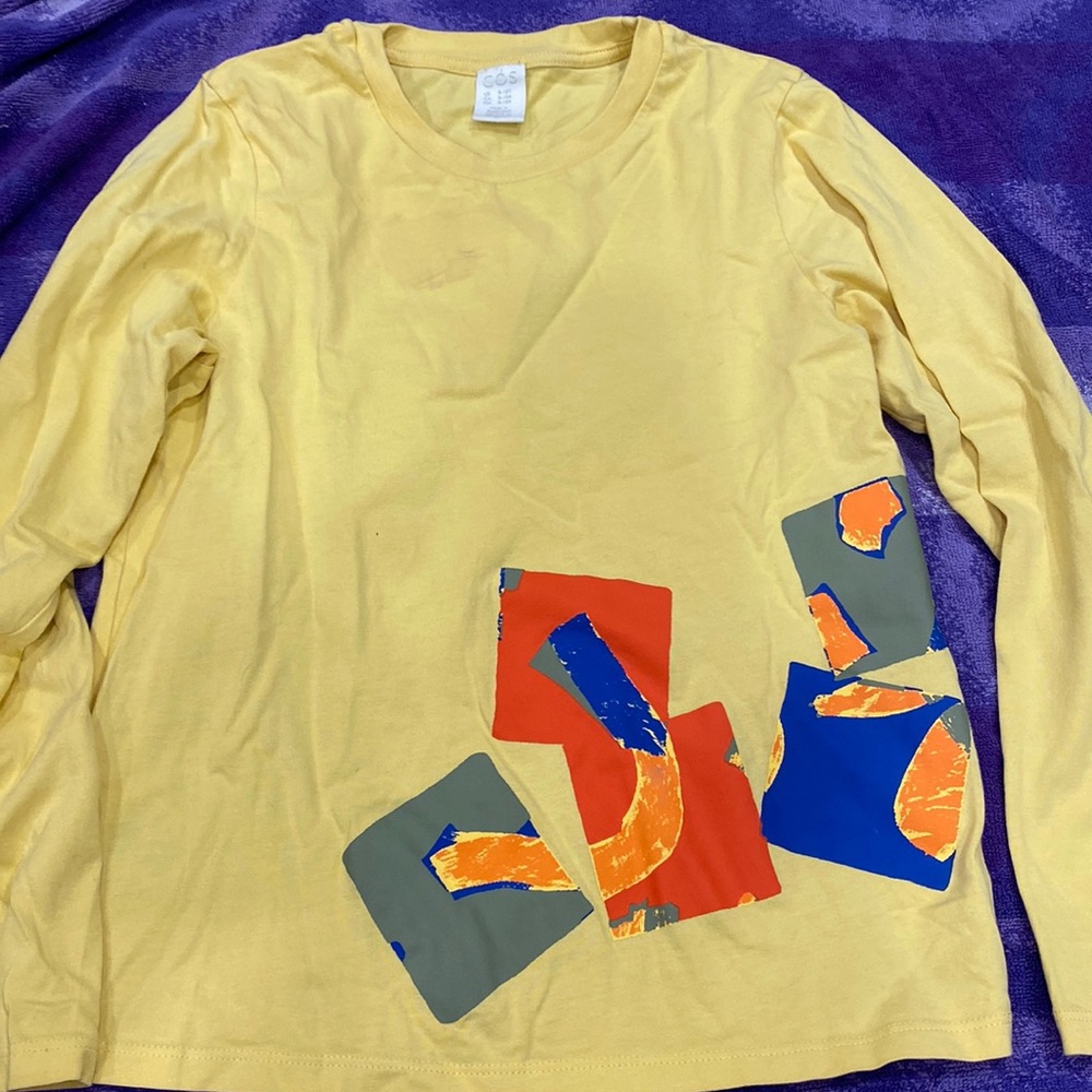 COS size 8 to 10 rare kids long sleeve shirt with retro graphic